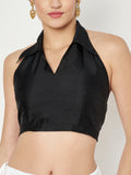 Silk Blend Stretchable Halter Readymade blouse