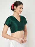 Silk Blend Stretchable Readymade blouse
