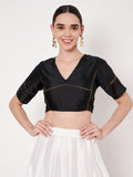 Silk Blend Zari Embroidered Readymade blouse