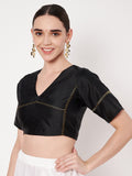 Silk Blend Zari Embroidered Readymade blouse