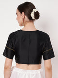 Silk Blend Zari Embroidered Readymade blouse