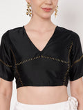 Silk Blend Zari Embroidered Readymade blouse
