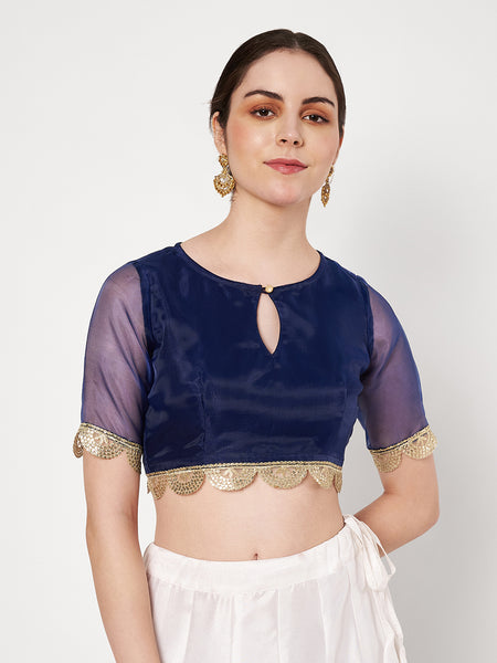 Organza Embellished Readymade Blouse