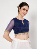 Organza Embellished Readymade Blouse