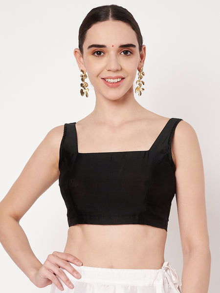 Silk Blend Padded Stretchable Readymade Blouse