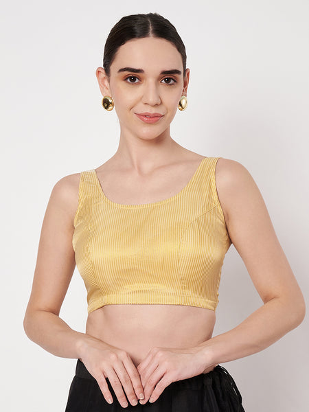 Chanderi Zari Stripe Readymade Blouse