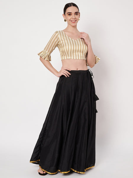 Cotton Tissue Striped Readymade Blouse