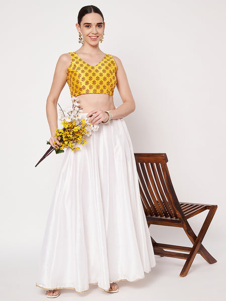 Dupion Block Printed Readymade Blouse