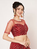Net Gota Embroidered Readymade Blouse
