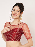 Net Gota Embroidered Readymade Blouse