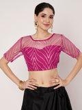 Net Gota Embroidered Readymade Blouse