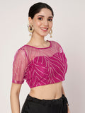 Net Gota Embroidered Readymade Blouse
