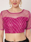 Net Gota Embroidered Readymade Blouse