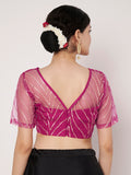 Net Gota Embroidered Readymade Blouse