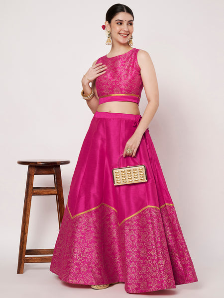 Dupion Block Printed Back-tie Readymade Blouse