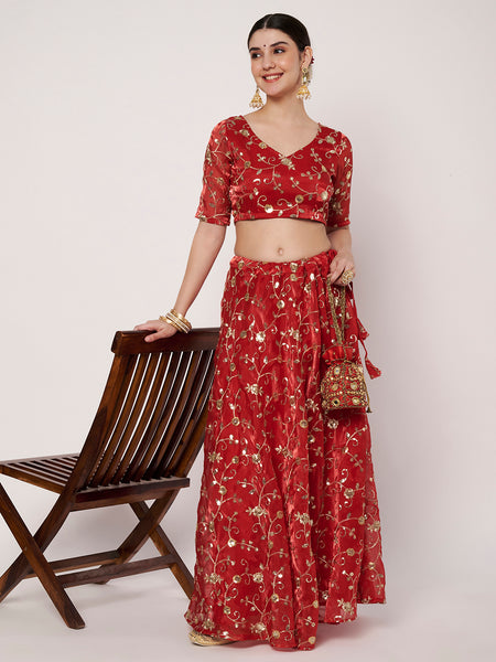 Organza Embroidered Readymade Blouse