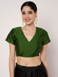 Silk Blend Stretchable Readymade Blouse