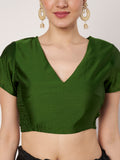 Silk Blend Stretchable Readymade Blouse