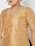 Plus Size Silk Blend Hand Block Printed Blouse