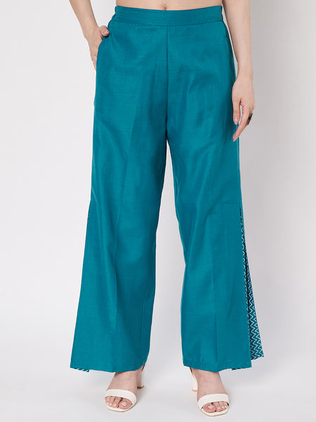 Cotton Chevron Side Print Trouser