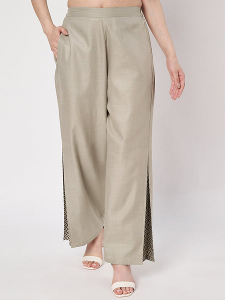 Cotton Chevron Side Print Trouser