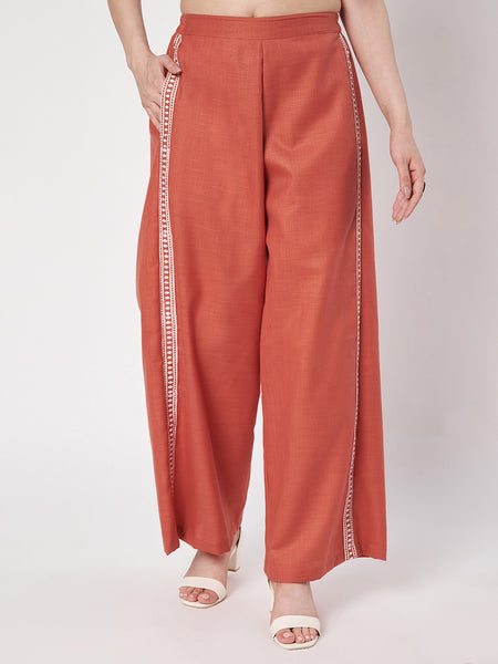 Cotton Side Print Trouser