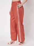 Cotton Side Print Trouser