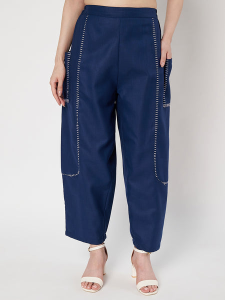 Cotton Embroidered Balloon Trouser