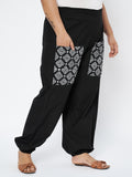 Plus Size Cotton Block Printed Pocket Trouser