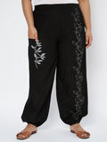 Plus Size Cotton Block Printed Pocket Trouser