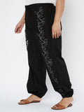 Plus Size Cotton Block Printed Pocket Trouser