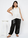 Plus Size Cotton Block Printed Pocket Trouser