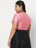 Plus Size Silk Blend Stretchable Blouse