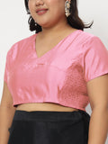 Plus Size Silk Blend Stretchable Blouse