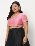 Plus Size Silk Blend Stretchable Blouse