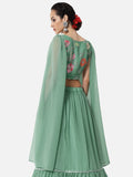 Georgette Floral Embroidered Long Sleeves  Readymade blouse
