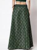 Dupion Hand Block Printed Bias Skirt