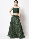 Dupion Hand Block Printed Bias Skirt