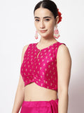 Dupion Block Printed Readymade blouse