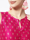 Dupion Block Printed Readymade blouse