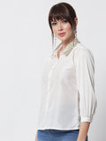Chroma Sequins Embroidered Collar Shirt