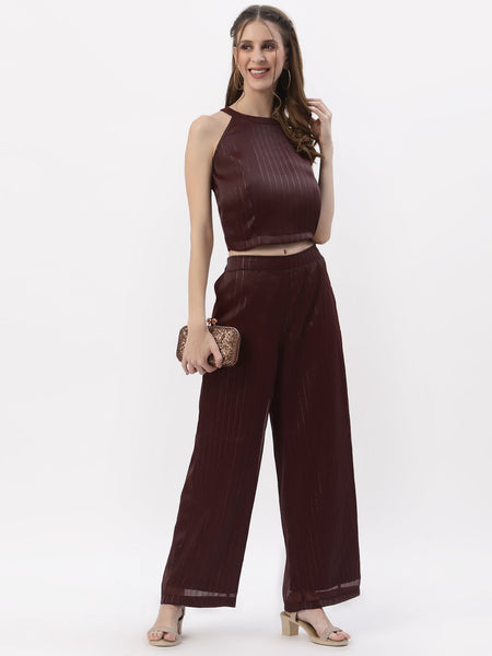 Silk Georgette Linear Co-ord Set