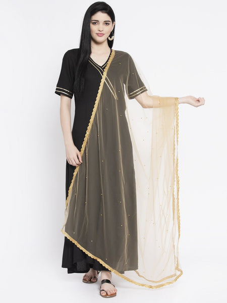 Net Pearl Embellished Dupatta