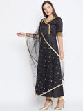 Net Sequin Embellished Dupatta
