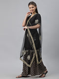 Net Mirrorwork Embellished Dupatta