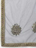 Net Mirrorwork Embellished Dupatta