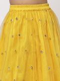 Net Sequins Embroidered Peplum Lehenga Set with Dupatta