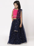 Net Sequins Embroidered Ruffle Lehenga Set With Dupatta