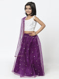 Net Sequins Embroidered Tie-up Lehenga Set With Dupatta