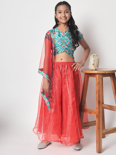 Organza Embellished Kalidaar Lehenga Set
